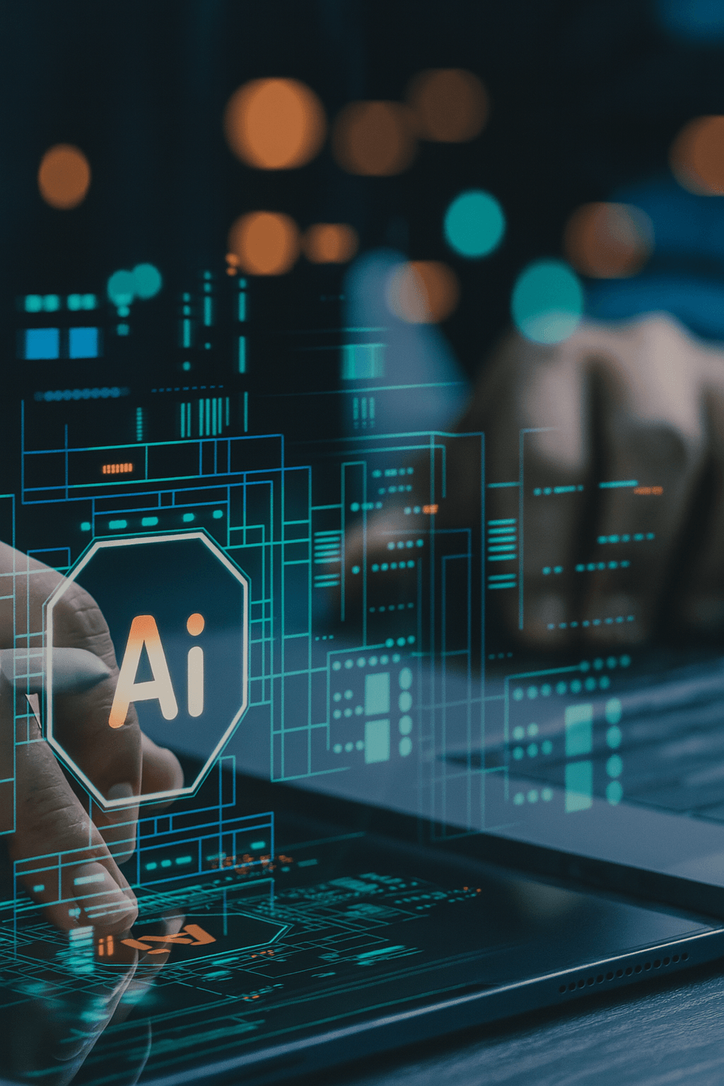 AI transformation background